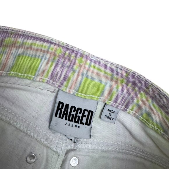 RUGGED JEANS Plaid Pastel Streetwear Cute Denim Pants Jeans Womens 24 - Picture 4 of 6